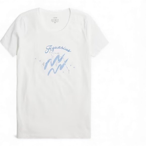 J. Crew Aquarius zodiac graphic tee Size XXS - Picture 2 of 9